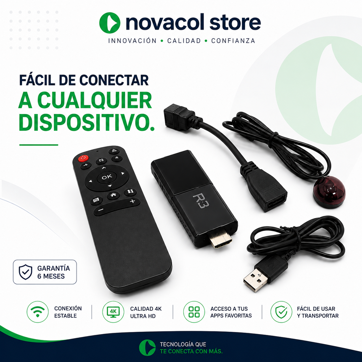 Convierte cualquier televisor con HDMI en un Smart TV en cuestión de minutos.